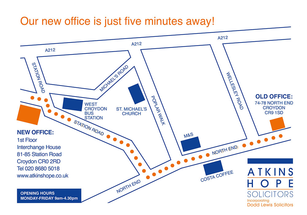 Map to new office